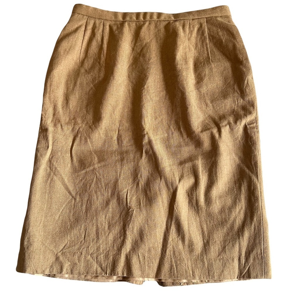 Pendleton Womens Size 12 Tan 100% Virgin Wool Pencil Skirt